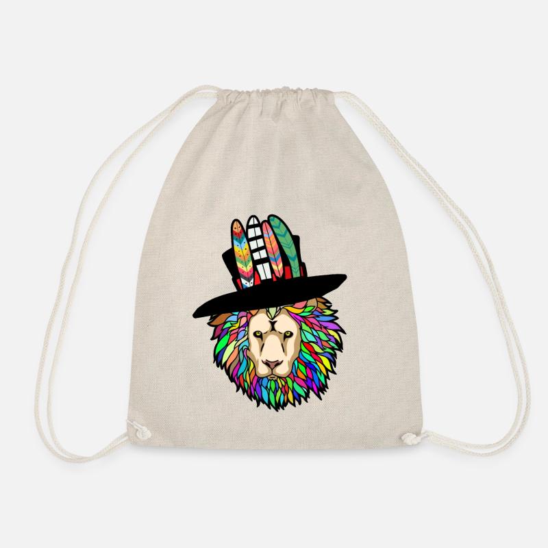 Lion's Head Lion Lion - Drawstring Bag - nature