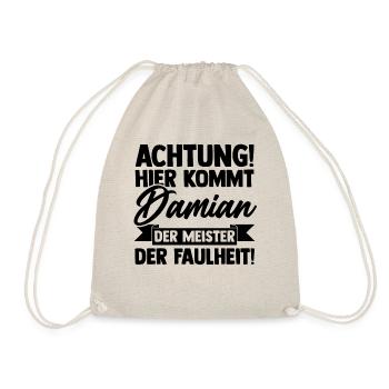 Prénom Damian - Sac de sport léger - nature - Devant