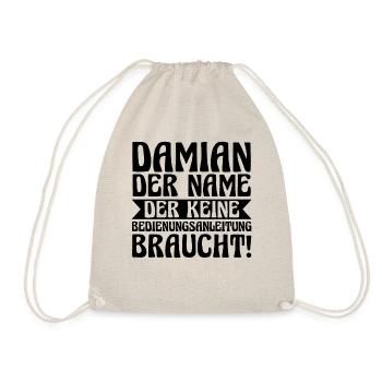 Vorname Damian - Turnbeutel - Natur - Vorne