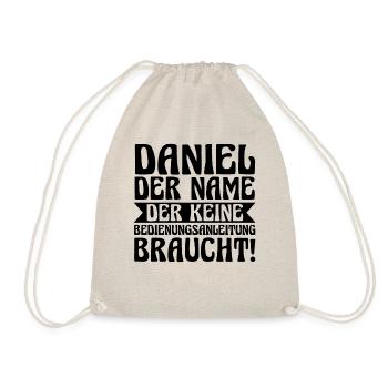 Prénom Daniel - Sac de sport léger - nature - Devant