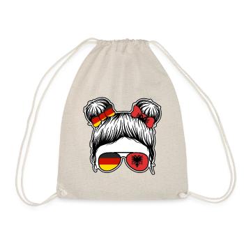 Albanian Albanian Germany Albania - Drawstring Bag - nature - Front