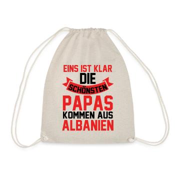 Albanian Albanian Dad Father Albania - Drawstring Bag - nature - Front