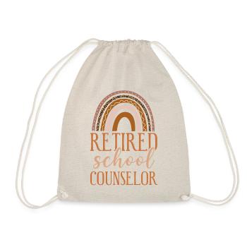 School Counselor Retired Rainbow - Turnbeutel - Natur - Vorne