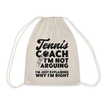 Drôle de joueur de tennis raquette de tennis - Sac de sport léger - nature - Devant