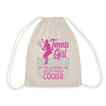 Drôle de joueur de tennis raquette fille - Sac de sport léger - nature - Devant