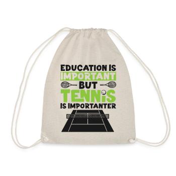 Funny Tennis Player Racket - Drawstring Bag - nature - Front
