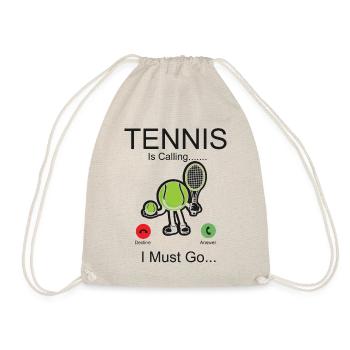 Drôle de joueur de tennis raquette téléphone - Sac de sport léger - nature - Devant