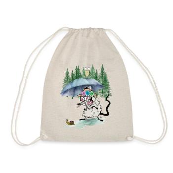 Drôle de rat forêt temps pluvieux parapluie randonnée - Sac de sport léger - nature - Devant