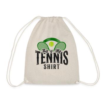 Funny Tennis Player Racket This Is - Drawstring Bag - nature - Front