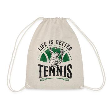 Drôle de joueur de tennis raquette la vie est - Sac de sport léger - nature - Devant