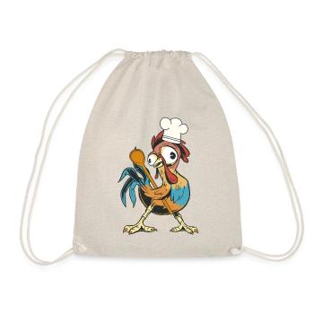 Chicken Rooster Cook Cooks Cook Culinary Arts Hobby Cook - Drawstring Bag - nature - Front