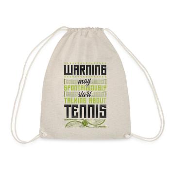 Avertissement de raquette de joueur de tennis drôle - Sac de sport léger - nature - Devant