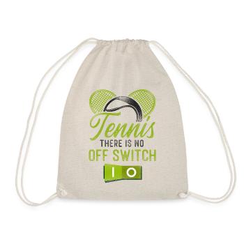Funny Tennis Player Racket Tennis - Drawstring Bag - nature - Front