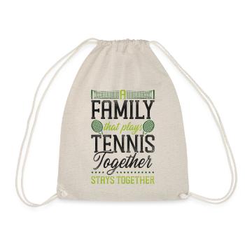 drôle de joueur de tennis raquette famille - Sac de sport léger - nature - Devant