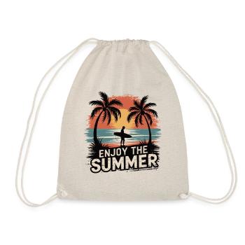Sommer, Sonne, Strand: Dein neues T-Shirt - Turnbeutel - Natur - Vorne