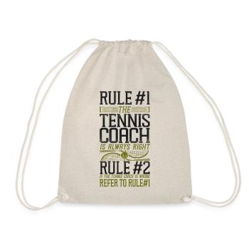 Funny Tennis Player Racket Coach - Turnbeutel - Natur - Vorne