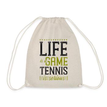 Drôle de joueur de tennis raquette la vie est - Sac de sport léger - nature - Devant