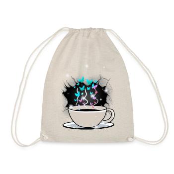 Kaffee Kaffeetasse Koffein - Turnbeutel - Natur - Vorne