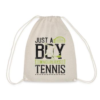 Funny Tennis Player Racket Boy - Turnbeutel - Natur - Vorne