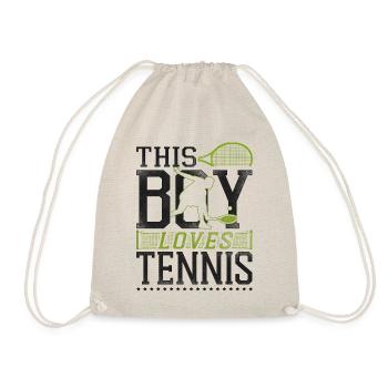 Funny Tennis Player Racket Boy - Turnbeutel - Natur - Vorne