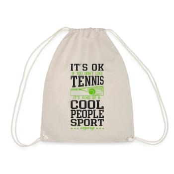 Funny Tennis Player Racket It's Ok - Turnbeutel - Natur - Vorne