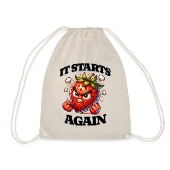 It Starts Again - Periode, Menstruation, - Turnbeutel - Natur - Vorne