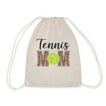 Funny Tennis Player Racket Mom - Drawstring Bag - nature - Front