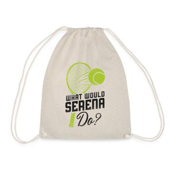 Funny Tennis Player Racket What - Turnbeutel - Natur - Vorne