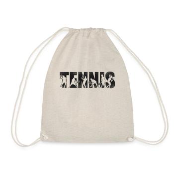 Funny Tennis Player Racket Tennis - Turnbeutel - Natur - Vorne