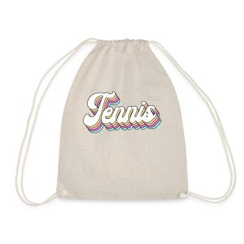 Funny Tennis Player Racket 80s 90 - Turnbeutel - Natur - Vorne