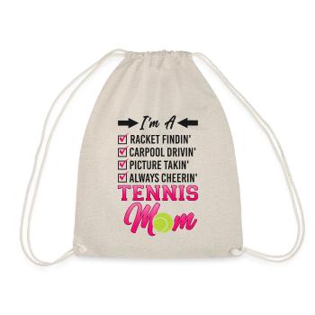 Funny Tennis Player Racket Mom I'm - Turnbeutel - Natur - Vorne