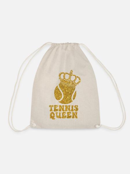 Funny Tennis Player Racket Tennis - Turnbeutel - Natur