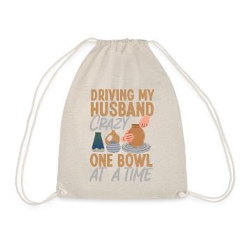 Pottery Ceramics Artist Husband - Drawstring Bag - nature - Front