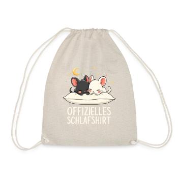 Official Chinchilla Pair Sleep Shirt - Drawstring Bag - nature - Front