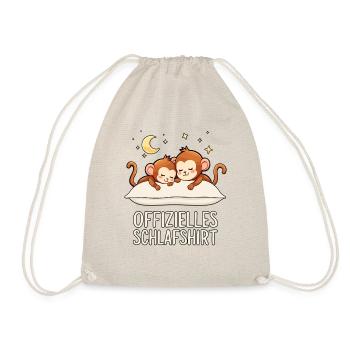 Official Sleep Shirt Monkey Monkey Pair - Drawstring Bag - nature - Front