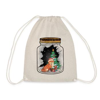Christmas St. Nicholas Fox Santa Children - Drawstring Bag - nature - Front