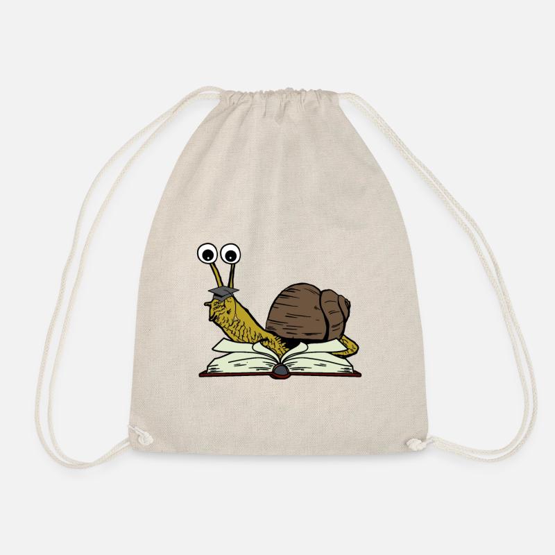 Schnecke Student studieren lernen Studium Abi - Turnbeutel - Natur