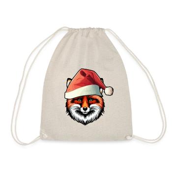 Santa Weihnachtsmann Nikolaus Füchse Märchen - Turnbeutel - Natur - Vorne