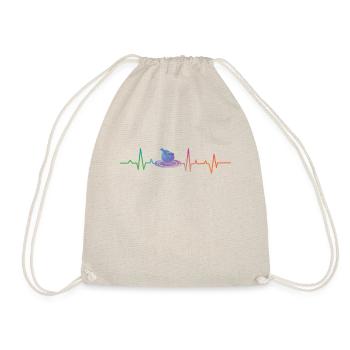 Pottery Ceramics Artist Heartbeat - Drawstring Bag - nature - Front