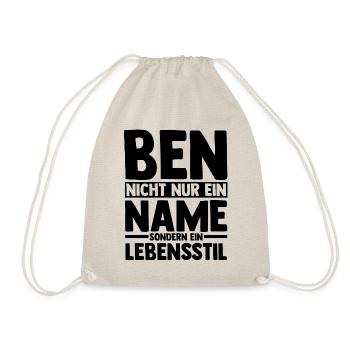 Prénom Ben - Sac de sport léger - nature - Devant