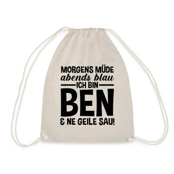 Vorname Ben - Turnbeutel - Natur - Vorne
