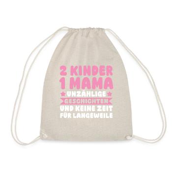 Mom of 2 children - Drawstring Bag - nature - Front
