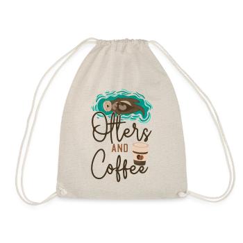 Otter Coffee Otters And Coffee - Drawstring Bag - nature - Front