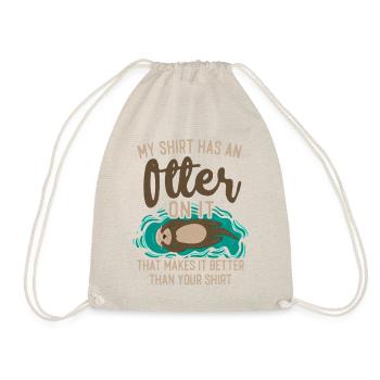 Loutre Ma chemise a une loutre dessus - Sac de sport léger - nature - Devant