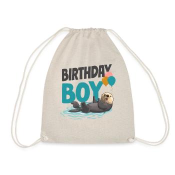 Otter Birthday Boy Birthday Boy - Turnbeutel - Natur - Vorne
