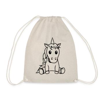 Unicorn Unicorns Horse Horses Children Child - Drawstring Bag - nature - Front