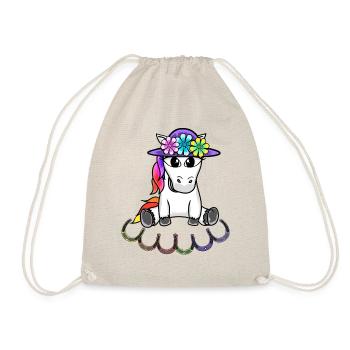 Unicorn Horse Horseshoe Kids Child Baby Mythical Creature - Drawstring Bag - nature - Front