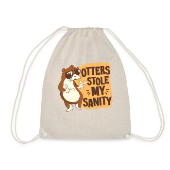 Otter Otters Stole My Sanity - Drawstring Bag - nature - Front