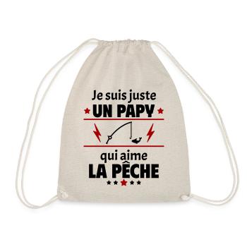 Juste un papy qui aime la pêche, cadeau noël - Sac de sport léger - nature - Devant