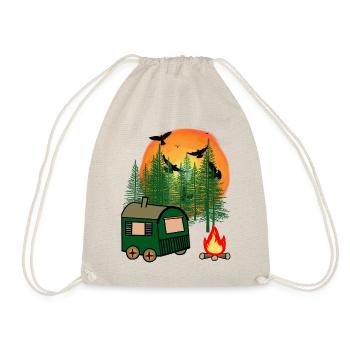 Bauwagen Freizeit Outdoor Natur Naturliebhaber - Turnbeutel - Natur - Vorne